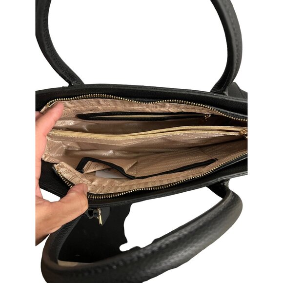 Prada Faux Black Tote Shoulder Bag with Strap - Picture 3 of 11